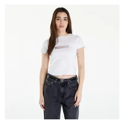 Póló Calvin Klein Jeans Diffused Box Fitted Short Sleeve Tee Bright White