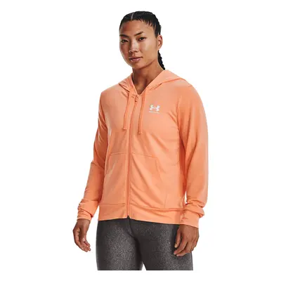 Pulóver Under Armour Rival Terry Fz Hoodie Orange