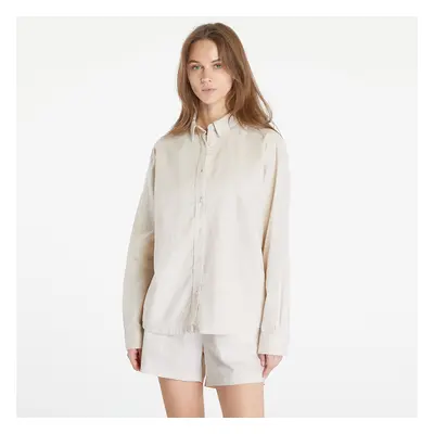 Ing Urban Classics Ladies Linen Mixed Oversized Shirt Soft Seagrass