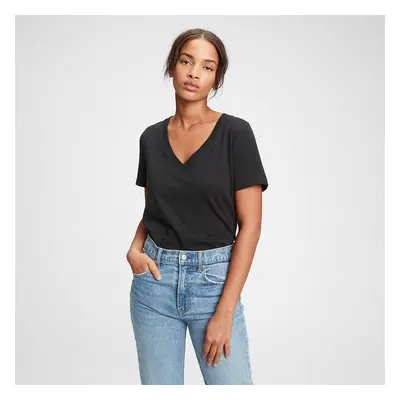 Póló GAP V-Neck Tee True Black V2 2