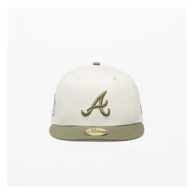 Baseball sapka New Era Atlanta Braves MLB White Crown 59FIFTY Fitted Cap Ivory/ New Olive