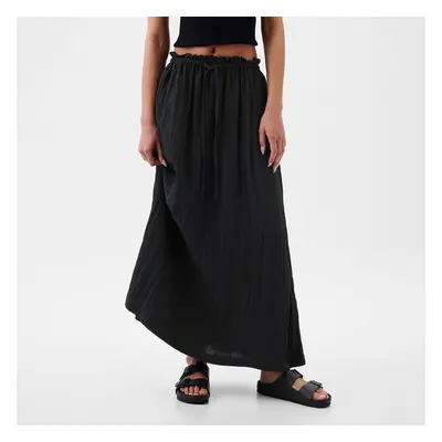 Szoknya GAP Paperbag Pull On Maxi Skirt Black