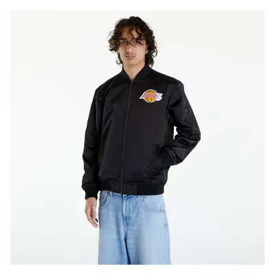 Kabát Mitchell & Ness NBA Lightweight Satin Bomber Vintage Logo Lakers Black