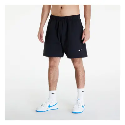 Sort Nike Solo Swoosh Men's Brushed-Back Fleece Shorts Black/ White