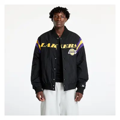 Kabát New Era Los Angeles Lakers NBA Panel Bomber Jacket UNISEX Black/ Canary Yellow