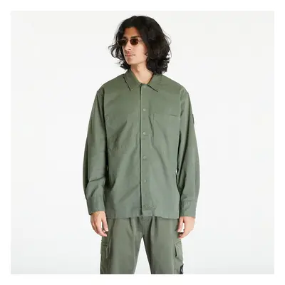 Ing Calvin Klein Jeans Topstitch Woven Shirt Green