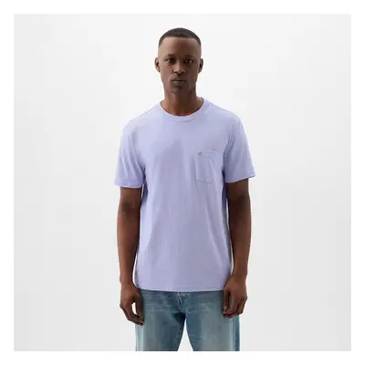 Póló GAP Pocket Micro Logo Tee Fresh Lavender