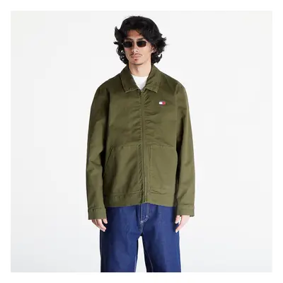 Kabát Tommy Jeans Regular Cotton Jacket Drab Olive Green