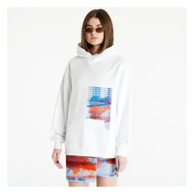 Pulóver CALVIN KLEIN JEANS Motion Floral Aw Hoodie White