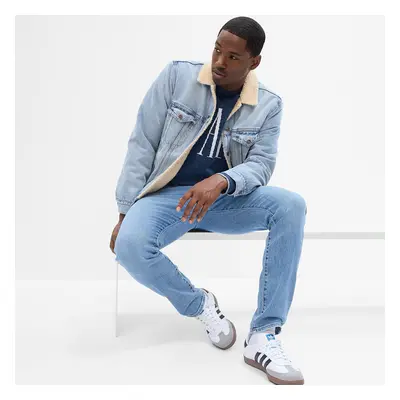 Kabát GAP Cozy Denim Jacket Light Wash