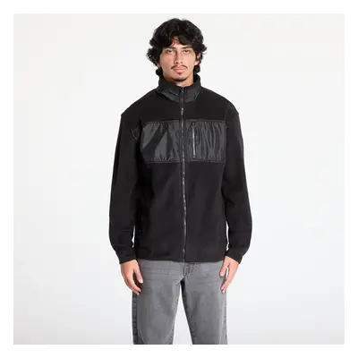 Kabát Urban Classics Patched Micro Fleece Jacket Black