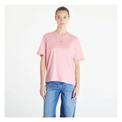 Póló Tommy Jeans Relaxed New Linear Short Sleeve Tee Tickled Pink