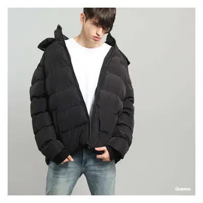 Kabát Urban Classics Hooded Puffer Jacket Black