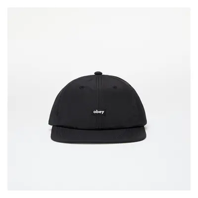 Baseball sapka OBEY Lowercase Nylon 6 Panel Strapback Black