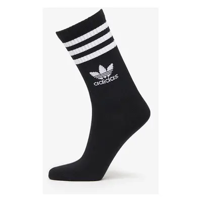 adidas Originals Mid Cut Crew Socks 3-Pack White/ Medium Grey Heather/ Black