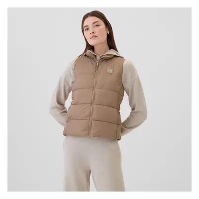 GAP Logo Puffer Vest Warm Golden Brown