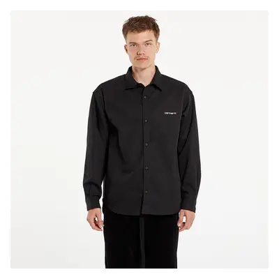 Kabát Carhartt WIP L/S Module Script Shirt UNISEX Black/ White Rigid