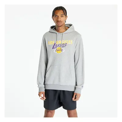 Pulóver New Era Team Script Hoody Los Angeles Lakers Heather Gray/ A Gold