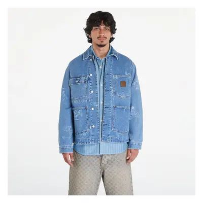 Kabát Carhartt WIP Stamp Jacket UNISEX Stamp Print/ Blue Bleached