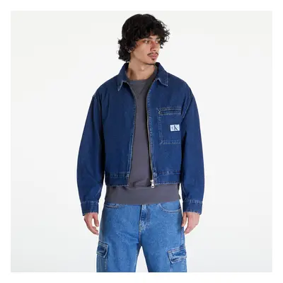 Kabát Calvin Klein Jeans Denim Relaxed Zip Up Jacket Denim