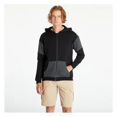 Pulóver Urban Classics Oversized Patch Zip Hoody Black/ Charcoal