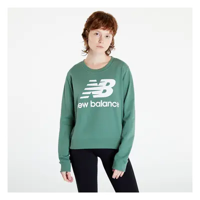 Pulóver New Balance Essentials Crew Green