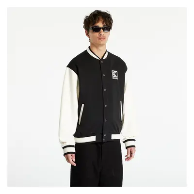 Kabát Karl Kani Og Fleece College Jacket Black/ Off White