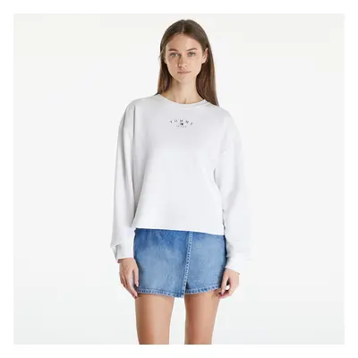 Pulóver Tommy Jeans Essential Logo 2 Crewneck Sweatshirt White