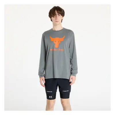 Póló Under Armour Project Rock BRAHMA BULL Long Sleeve Clay Green/ Team Orange