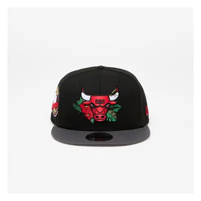 Baseball sapka New Era Chicago Bulls 9FIFTY NBA Floral Snapback Cap Black/ Graphite/Dark Graphit