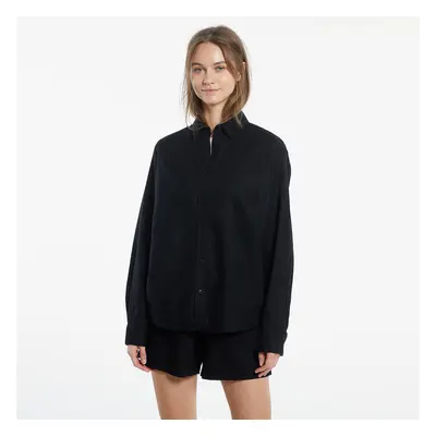 Ing Urban Classics Ladies Linen Mixed Oversized Shirt Black