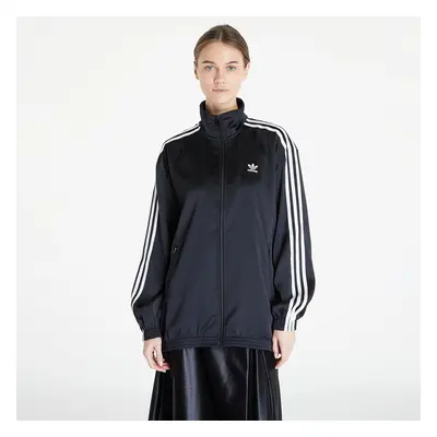 Pulóver adidas Loose Satin Track Top Black