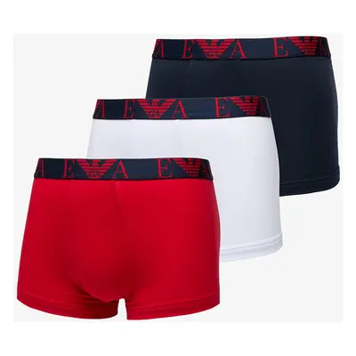 EA7 Emporio Armani Men's Knit 3-Pack Tr Marin/ Rosso Lac/ Bian