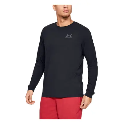 Póló Under Armour Sportstyle Left Chest Ls Black