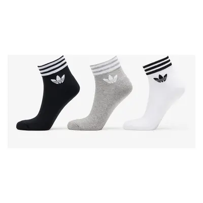 adidas Originals Trefoil Ankle Socks 3-Pack White/ Black/ Gray