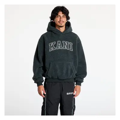 Pulóver Karl Kani Serif Teddy Hoodie Anthracite