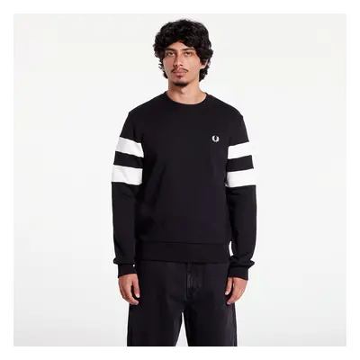 Pulóver FRED PERRY Tipped Sleeve Sweatshirt Black