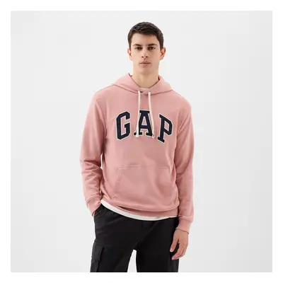 Pulóver GAP French Terry Pullover Logo Hoodie Pink Rosette 16-1518