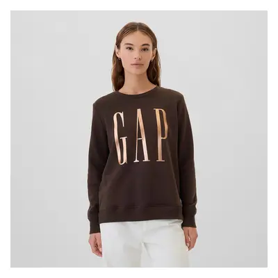 Pulóver GAP Logo Sweatshirt Terra Brown