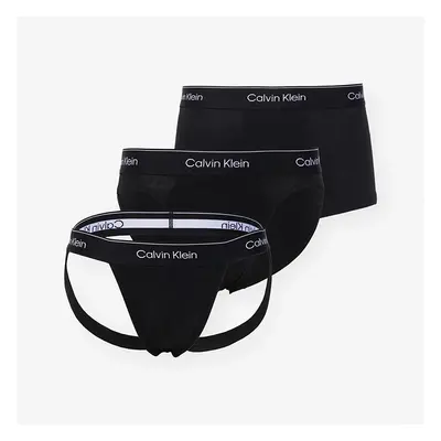 Calvin Klein Cotton Stretch Low Rise Jock Strap 3-Pack Black