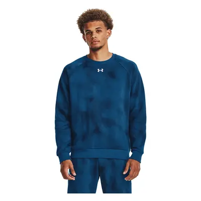 Pulóver Under Armour Rival Fleece Printed Crew Varsity Blue