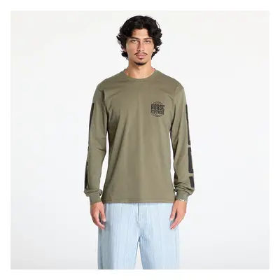 Póló Horsefeathers Tall Typo Long Sleeve T-Shirt Burnt Olive