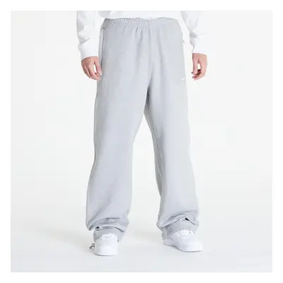 Melegítőnadrág Nike Solo Swoosh Men's Open-Hem Brushed-Back Fleece Pants Dk Grey Heather/ White