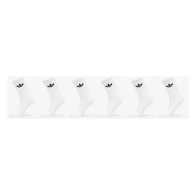 adidas Trefoil Crew Sock Cushion 6-Pack White