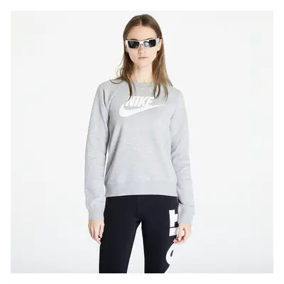 Pulóver Nike NSW Essential Fleece Graphic Crew Dk Grey Heather/ White