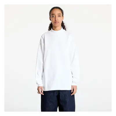 Póló Carhartt WIP Long Sleeve Script Mockneck T-Shirt UNISEX White