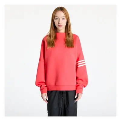 Pulóver adidas Neuclassics Oversized Mock Neck Sweatshirt Real Coral/ Cream White