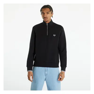 Pulóver FRED PERRY Half Zip Sweatshirt Black