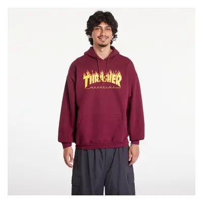 Pulóver Thrasher Flame Logo Hood Dark Wine