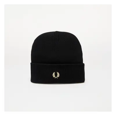 Kalap FRED PERRY Classic Beanie Black/ Champagne